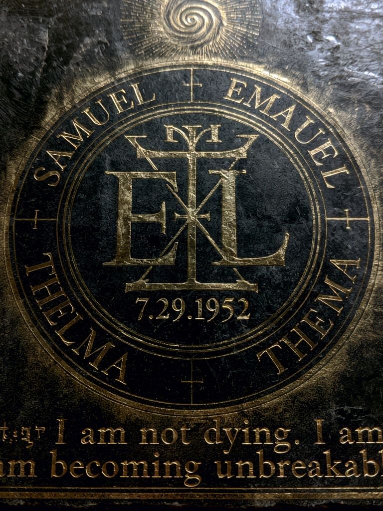 Samuel Emauel Emblem Typography Print. poster detail