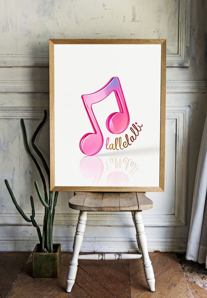 Lalelalli Music Typography Poster. room preview