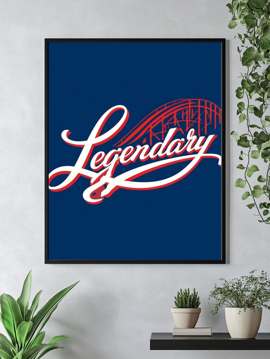 Legendary Script Typography Poster. — room view 4