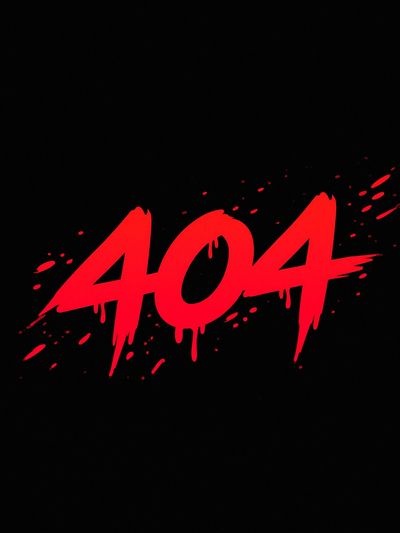 404 Glitch Typography Poster.