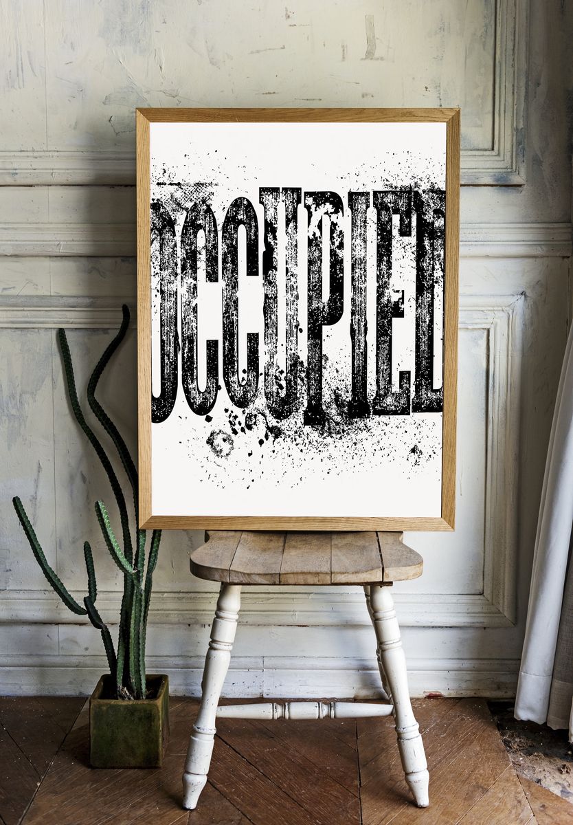 Censored Grunge Typography Poster. room preview
