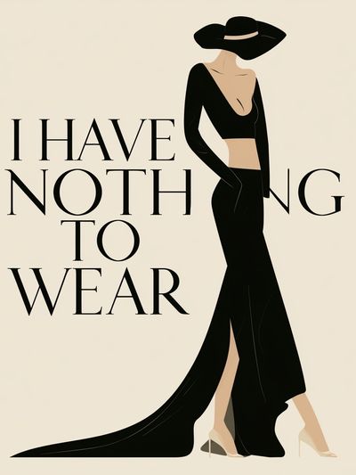 I Have Nothing to Wear Typography Poster.