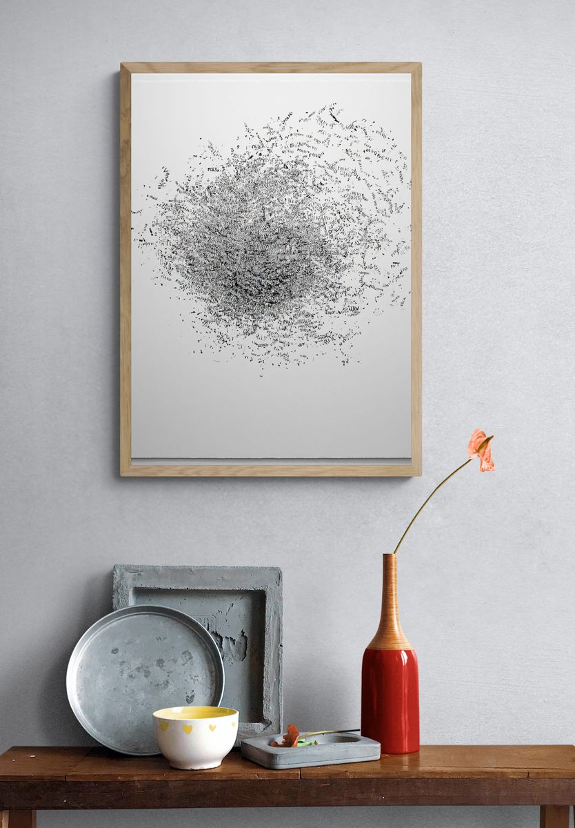 Abstract Typographic Burst Poster. — room view 3