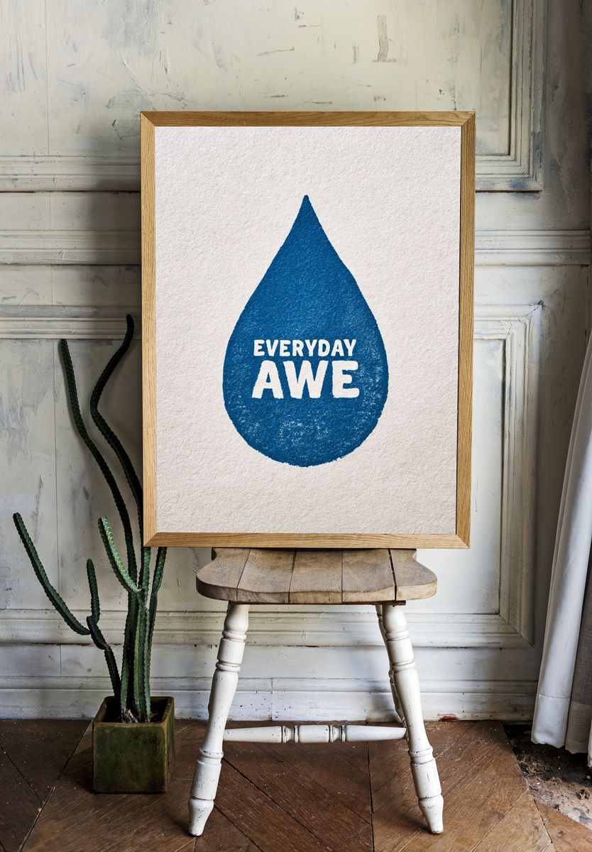 Everyday Awe Typography Poster. room preview