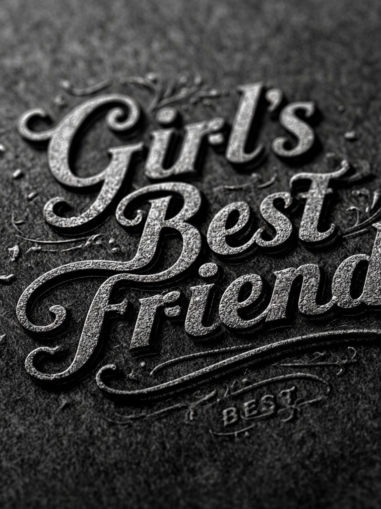 Girls Best Friend Typography Poster. poster — typography art
