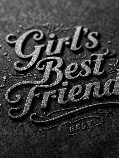 Girls Best Friend Typography Poster.