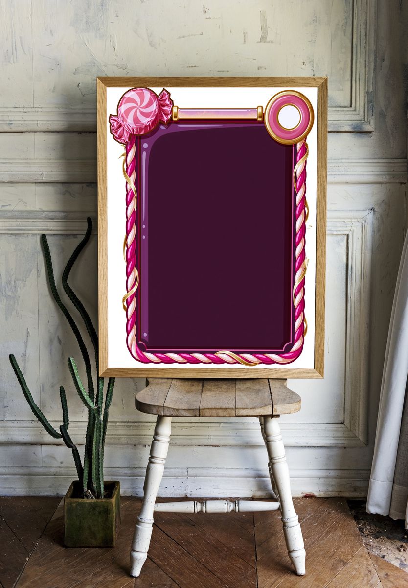 Candy Frame Typography Poster. room preview