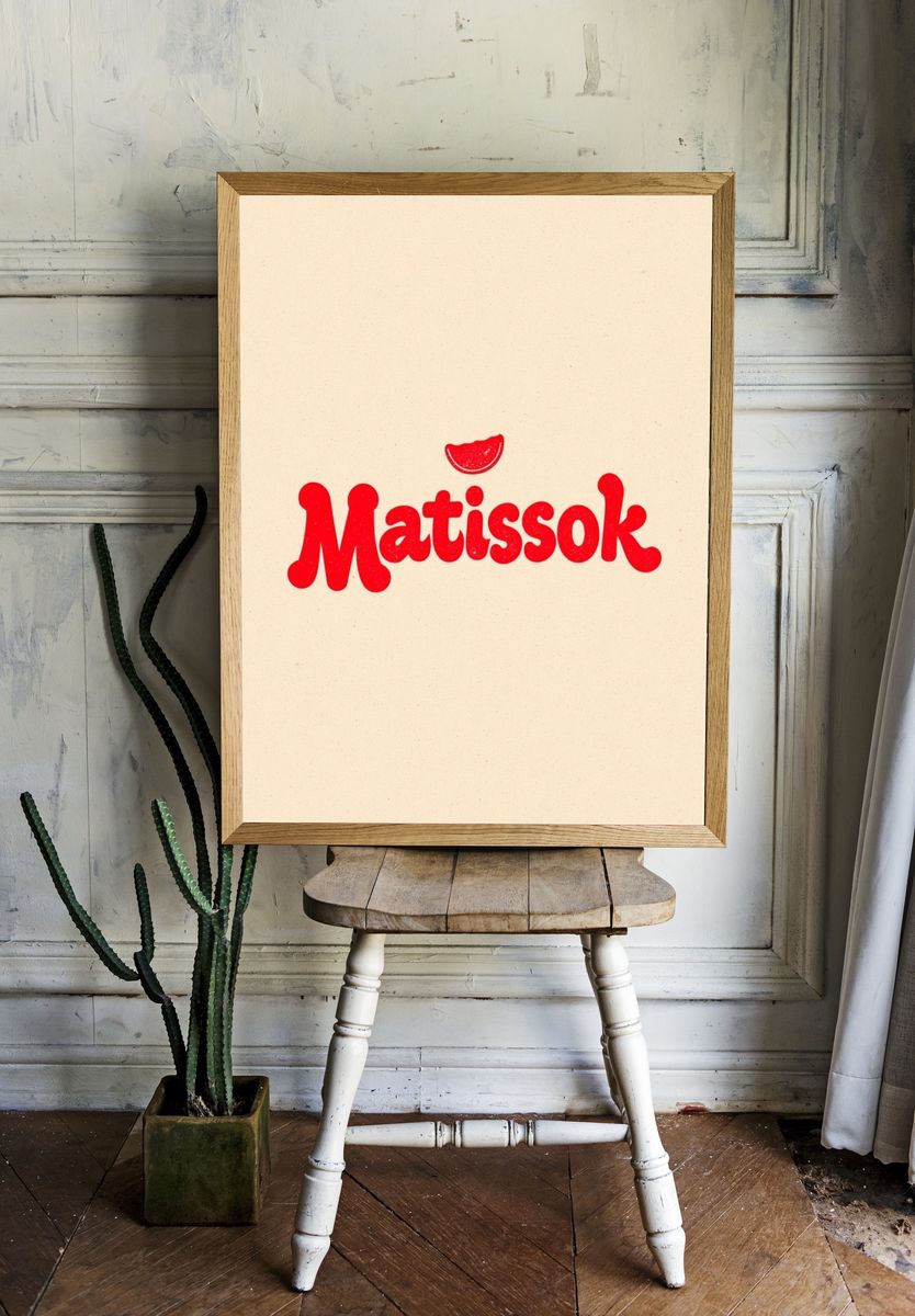 Matisse-Inspired Typography Poster. — room view 1