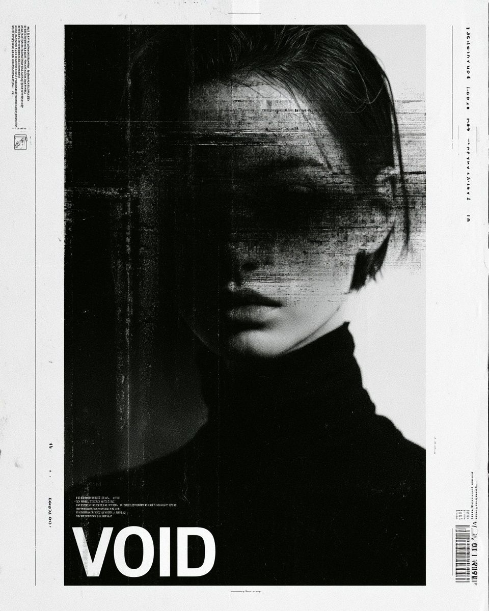 Void Portrait Typography Poster. poster detail
