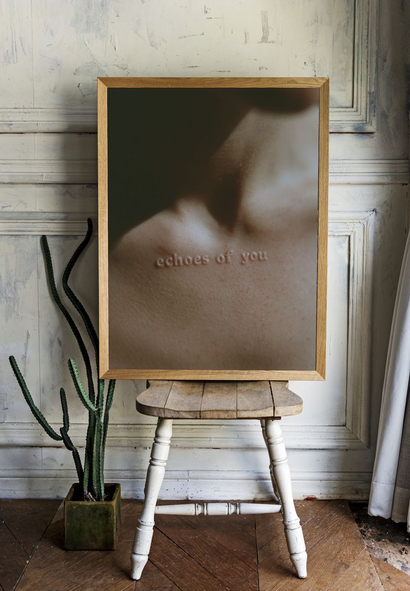 Echoes of You Typography Print. room preview