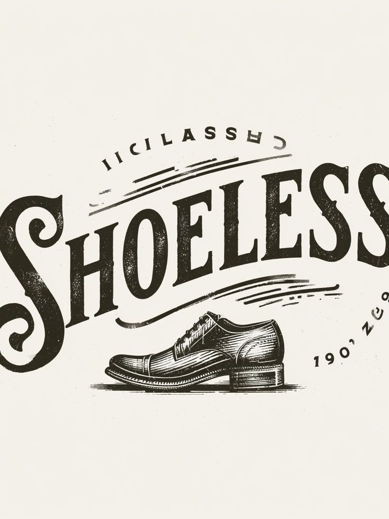 Shoeless Vintage Typography Print. poster — typography art