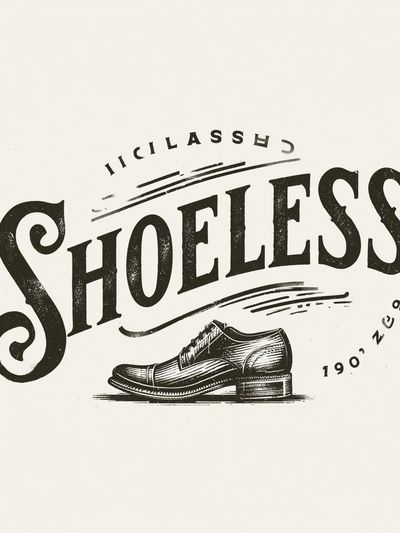 Shoeless Vintage Typography Print. poster