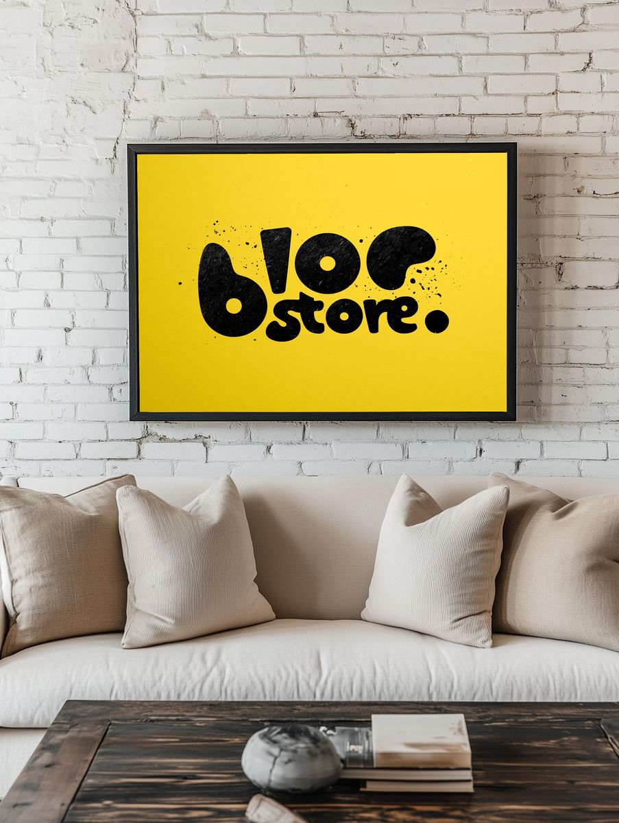 Bloc Store Typography Poster. room preview