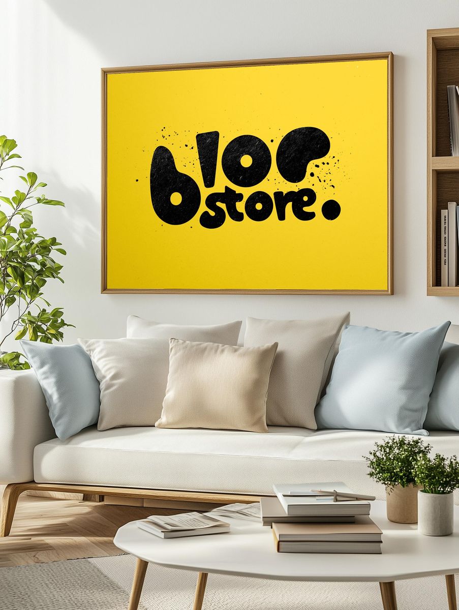 Bloc Store Typography Poster. — room view 2