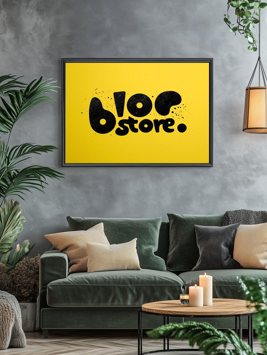 Bloc Store Typography Poster. — room view 4