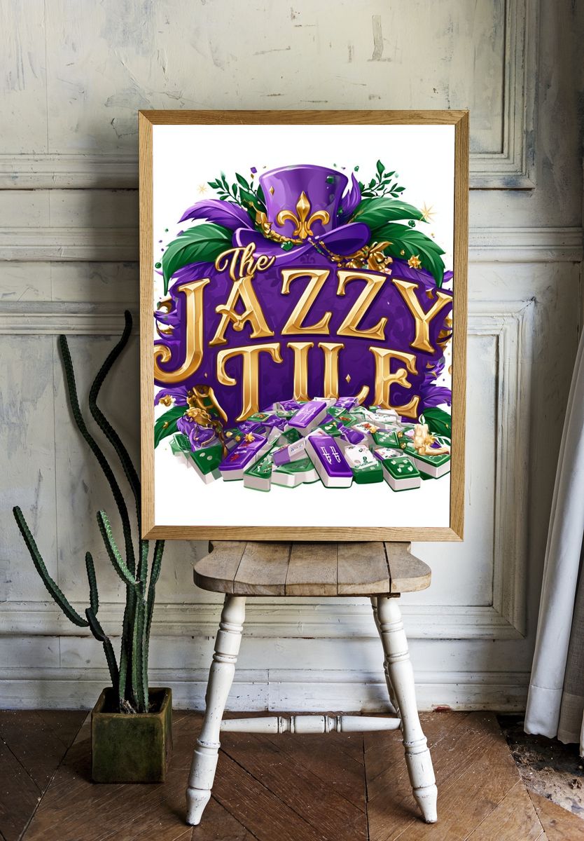 The Jazzy Tile Typography Poster. room preview