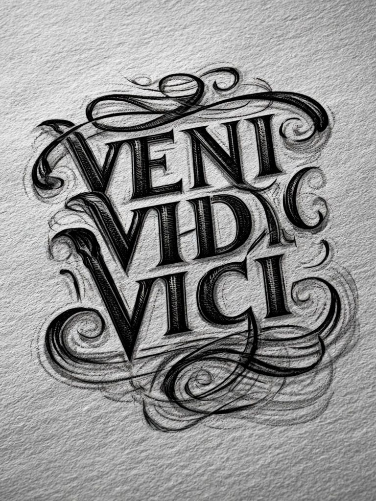 Veni Vidi Vici Typography Poster. poster — typography art