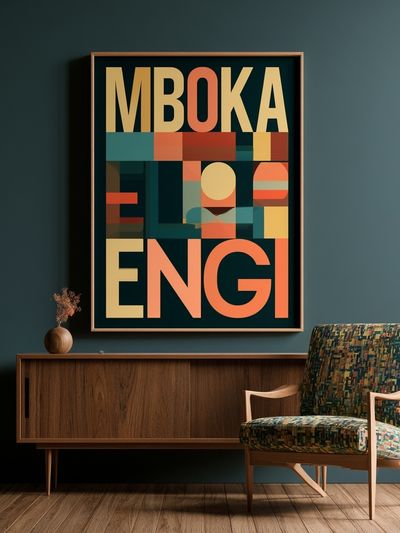 Mboka Geometric Typography Poster. poster
