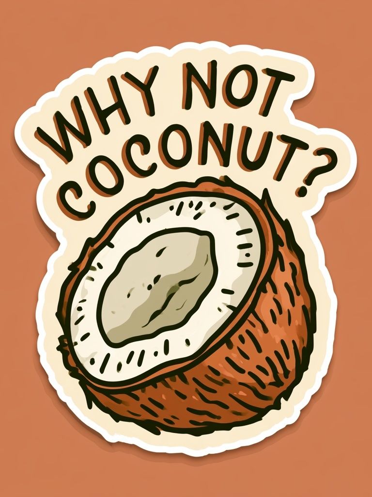 Why Not Coconut? Typography Print. poster — typography art