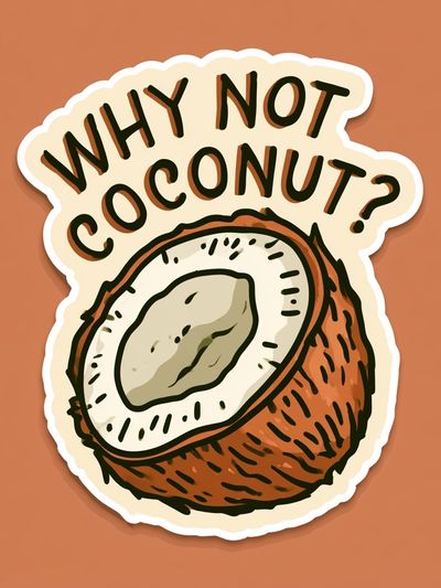 Why Not Coconut? Typography Print.