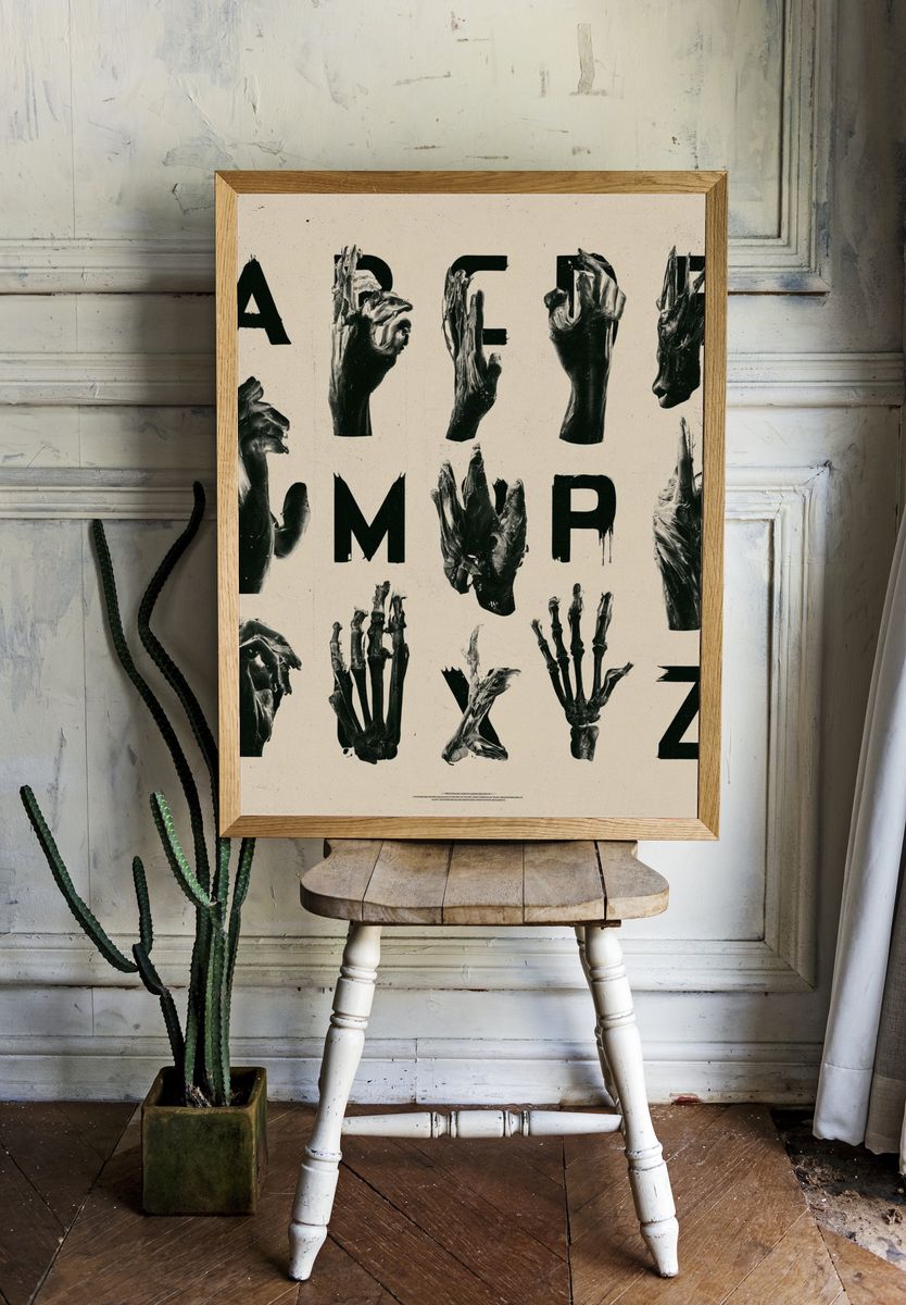 Anatomy Alphabet Typography Poster. room preview