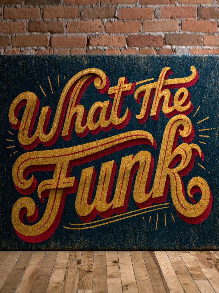 What the Funk Typography Poster. poster — typography art