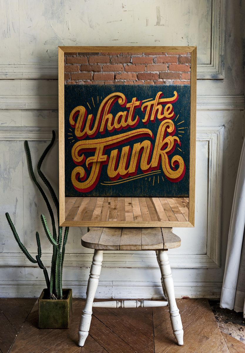 What the Funk Typography Poster. — room view 1
