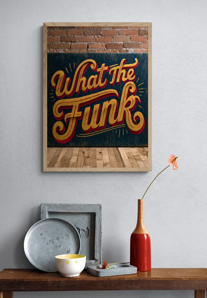 What the Funk Typography Poster. — room view 3