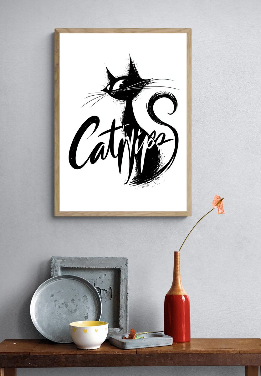 Catnip Typography Poster. — room view 3