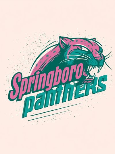Springboro Panthers Typography Poster.