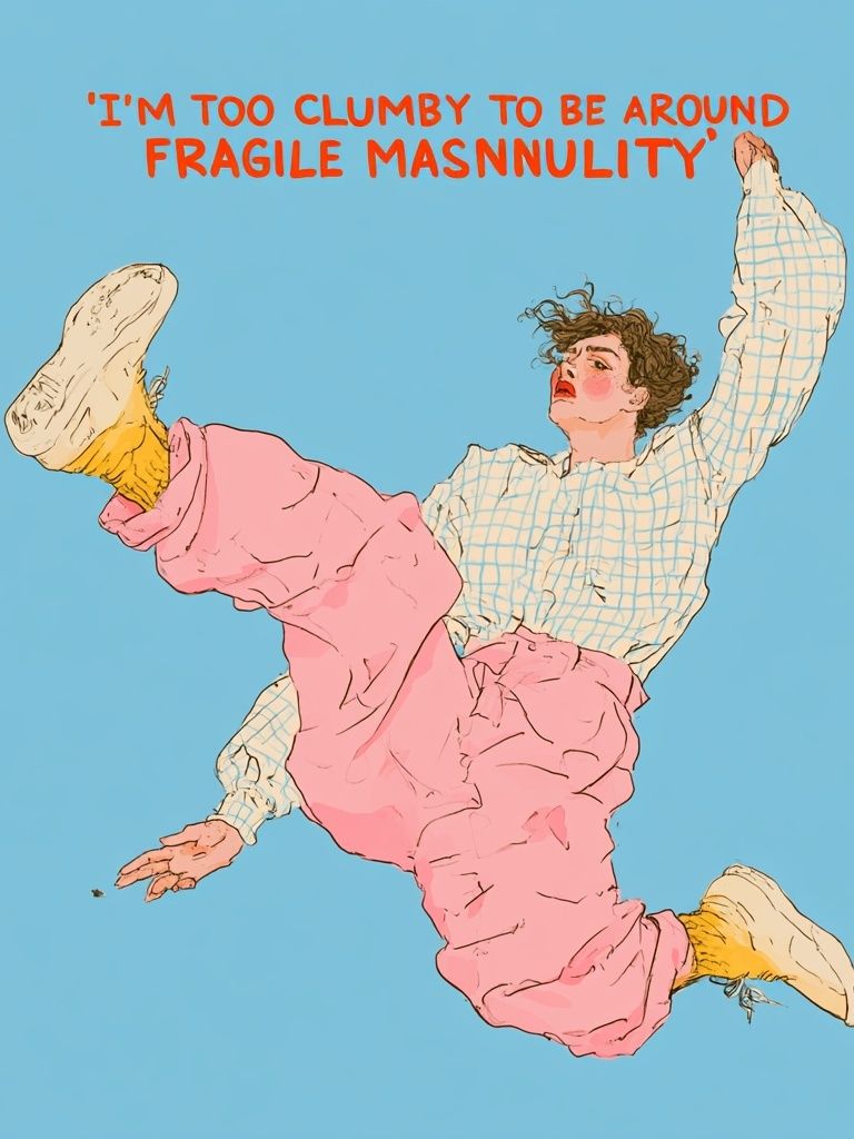 Fragile Masculinity Typography Poster. poster detail