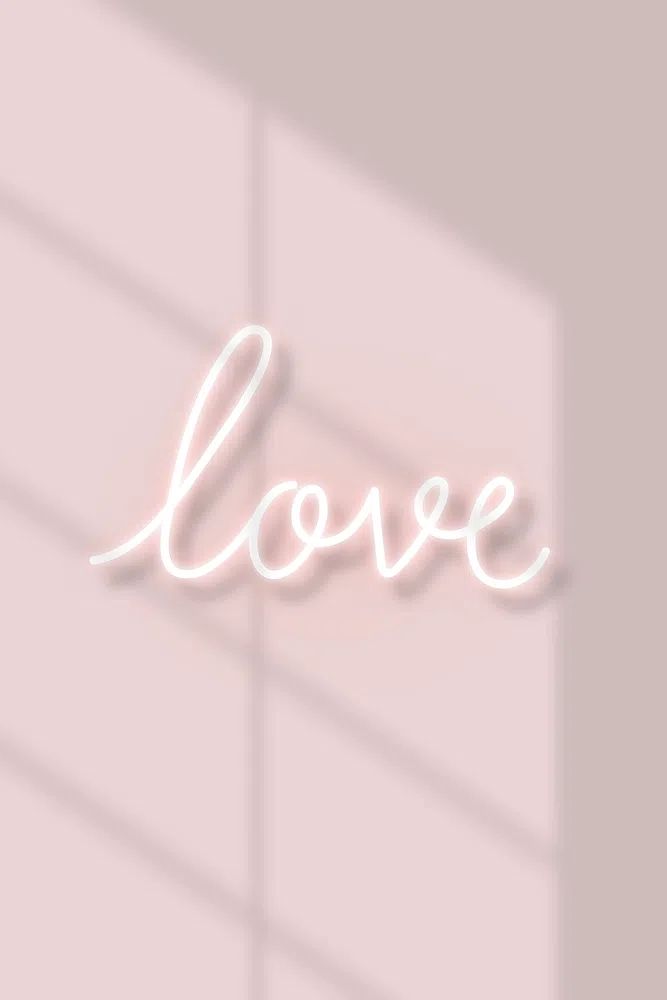 Love neon text natural light. poster detail