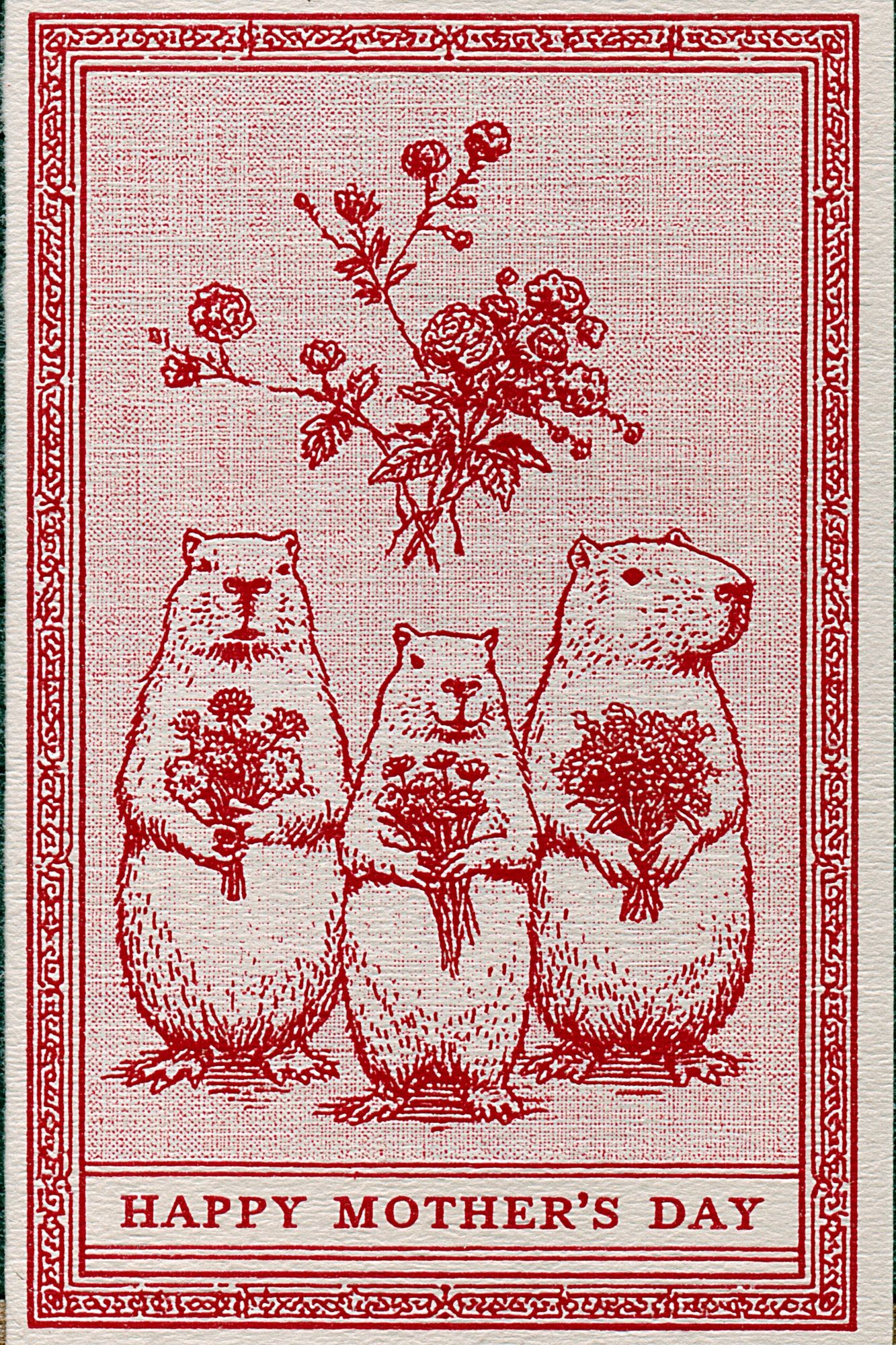 Happy Mother’s Day Bears Typography Print. poster detail