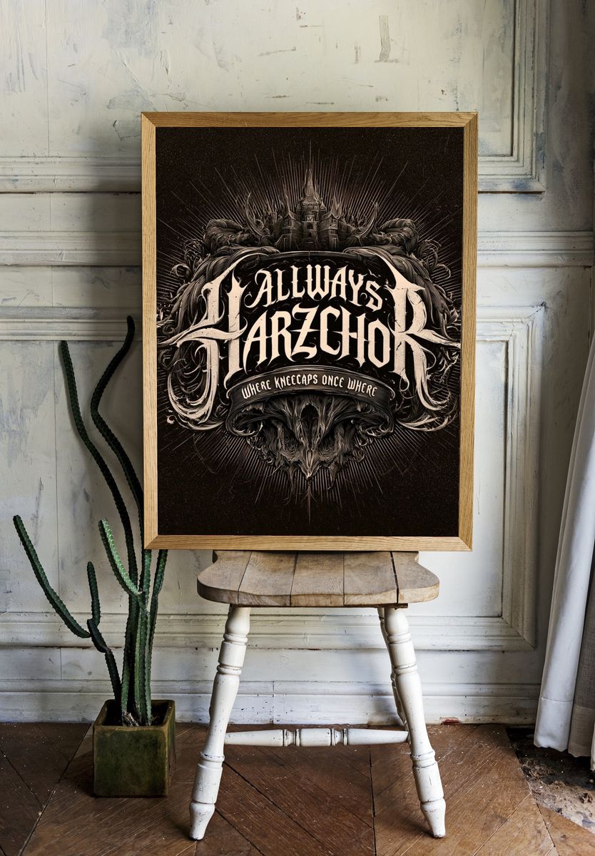 Always Harzchor Typography Poster. room preview