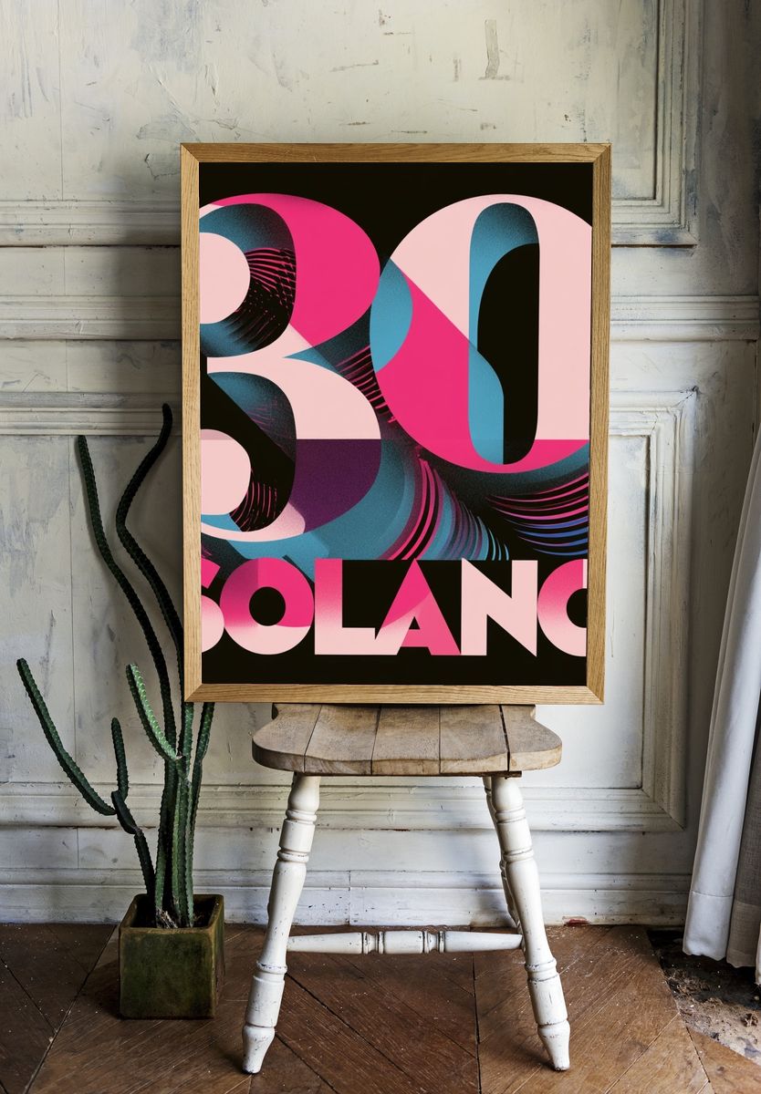 30 Solano Typography Poster. room preview