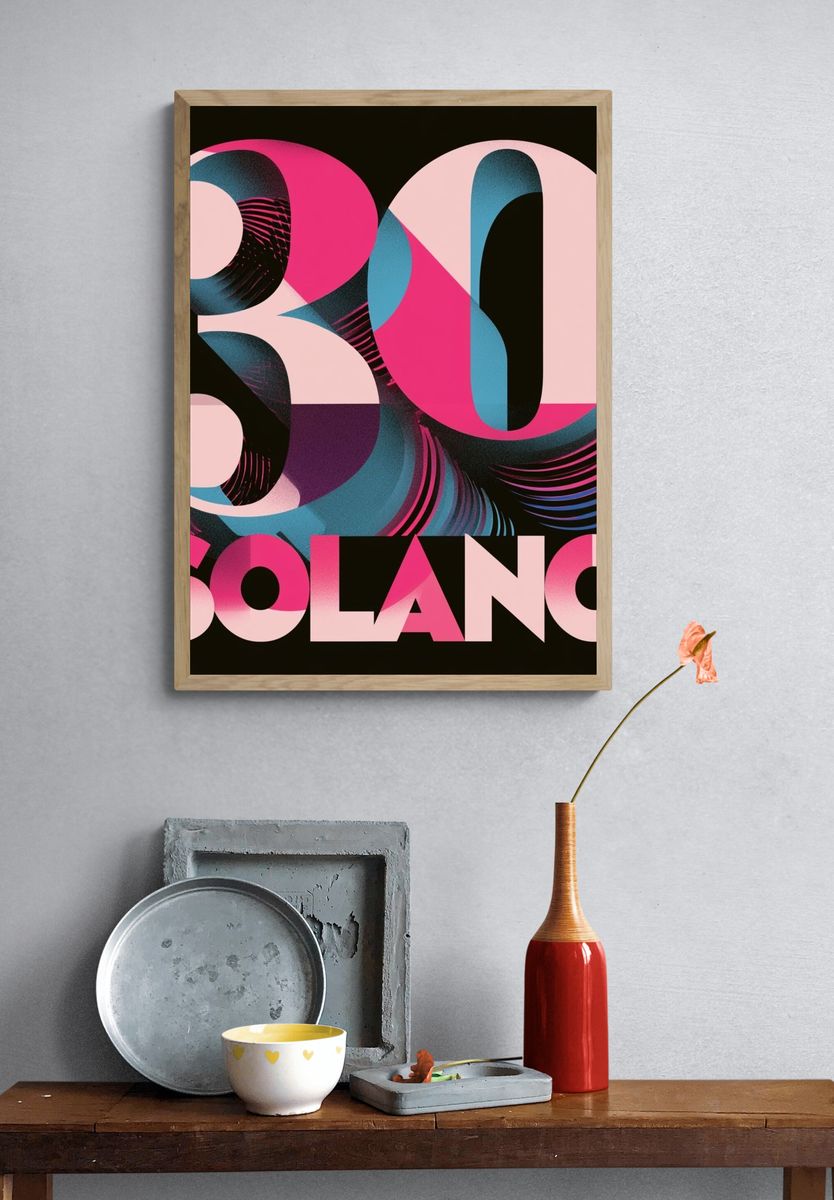 30 Solano Typography Poster. — room view 3