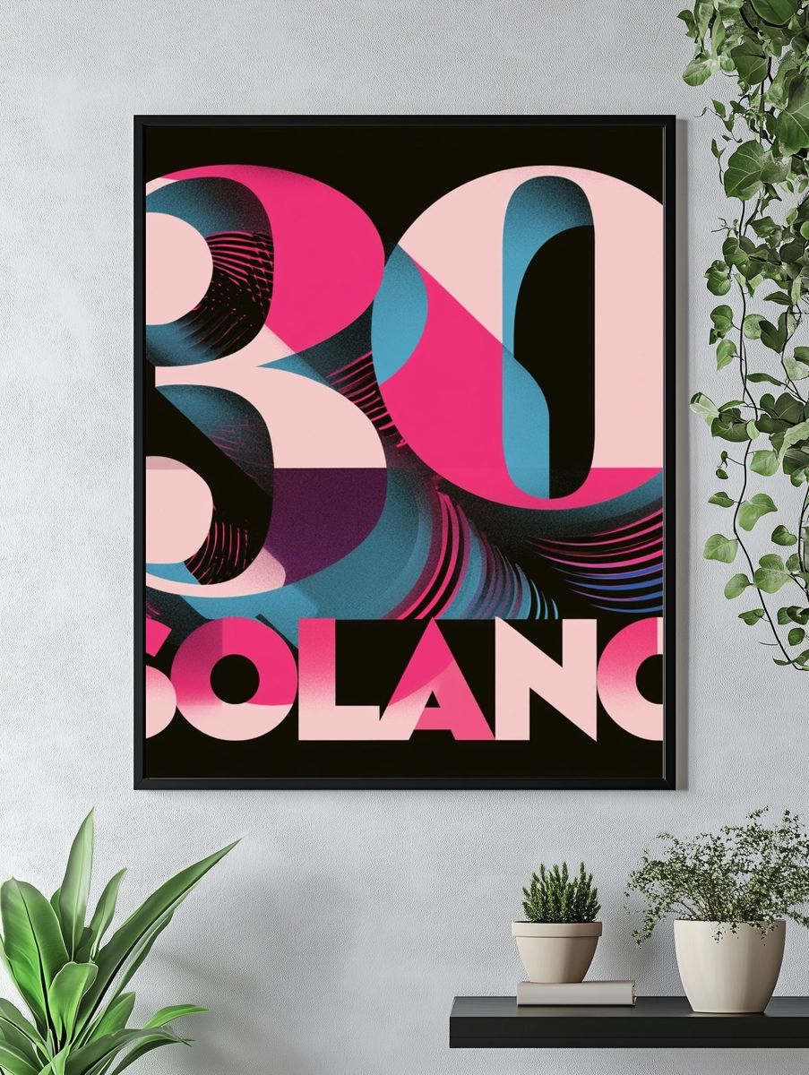 30 Solano Typography Poster. — room view 4