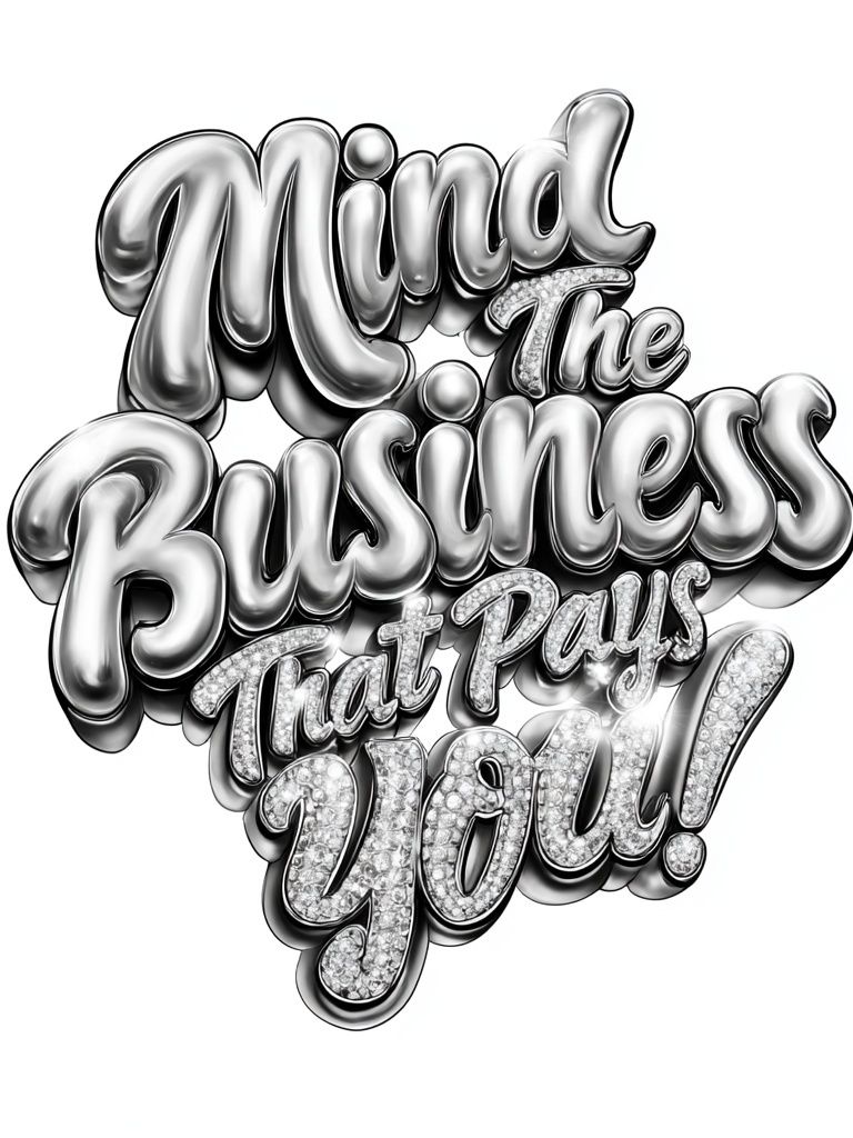 Mind The Business Typography Poster. poster — typography art