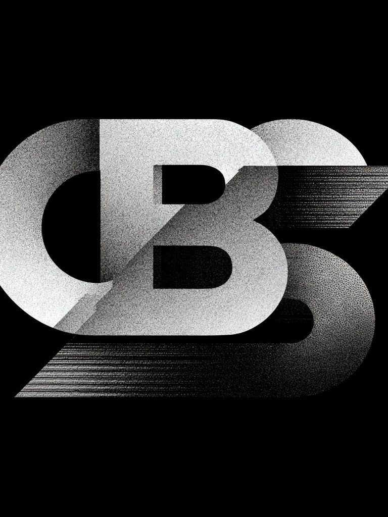 CB3 Monochrome Typography Poster. poster detail