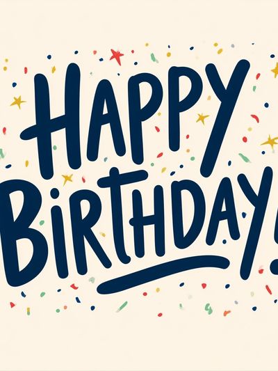 Happy Birthday Typography Poster. poster