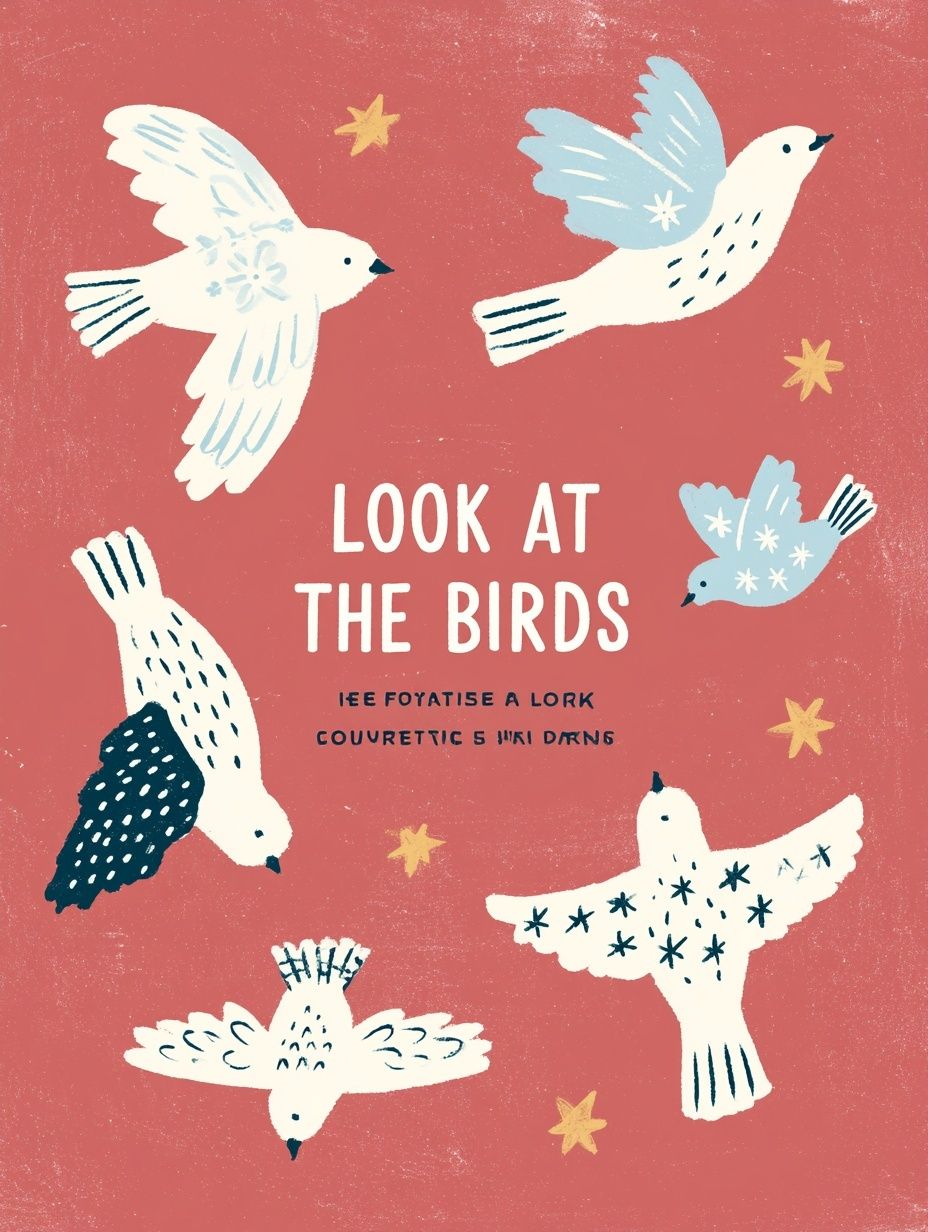 Look at the Birds Typography Poster. poster — typography art