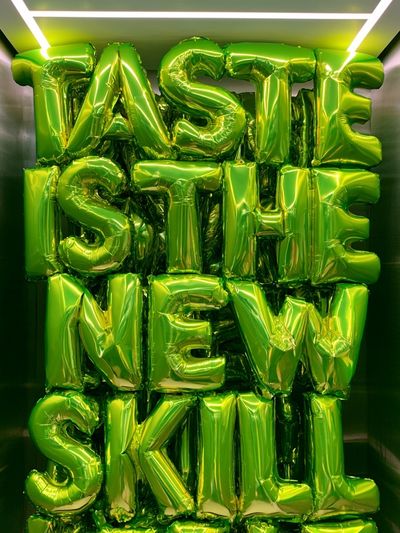 Taste the New Skill Typography Poster.