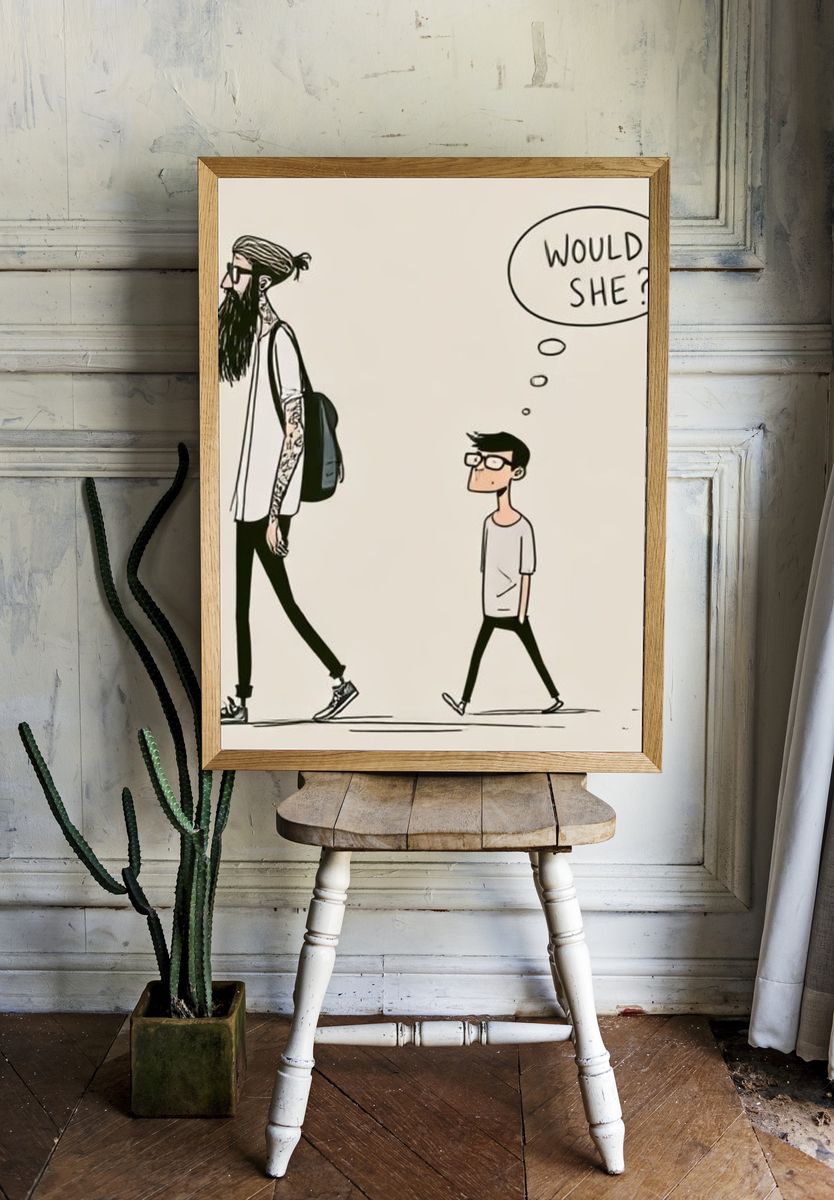 Would She? Typography Print. — room view 1