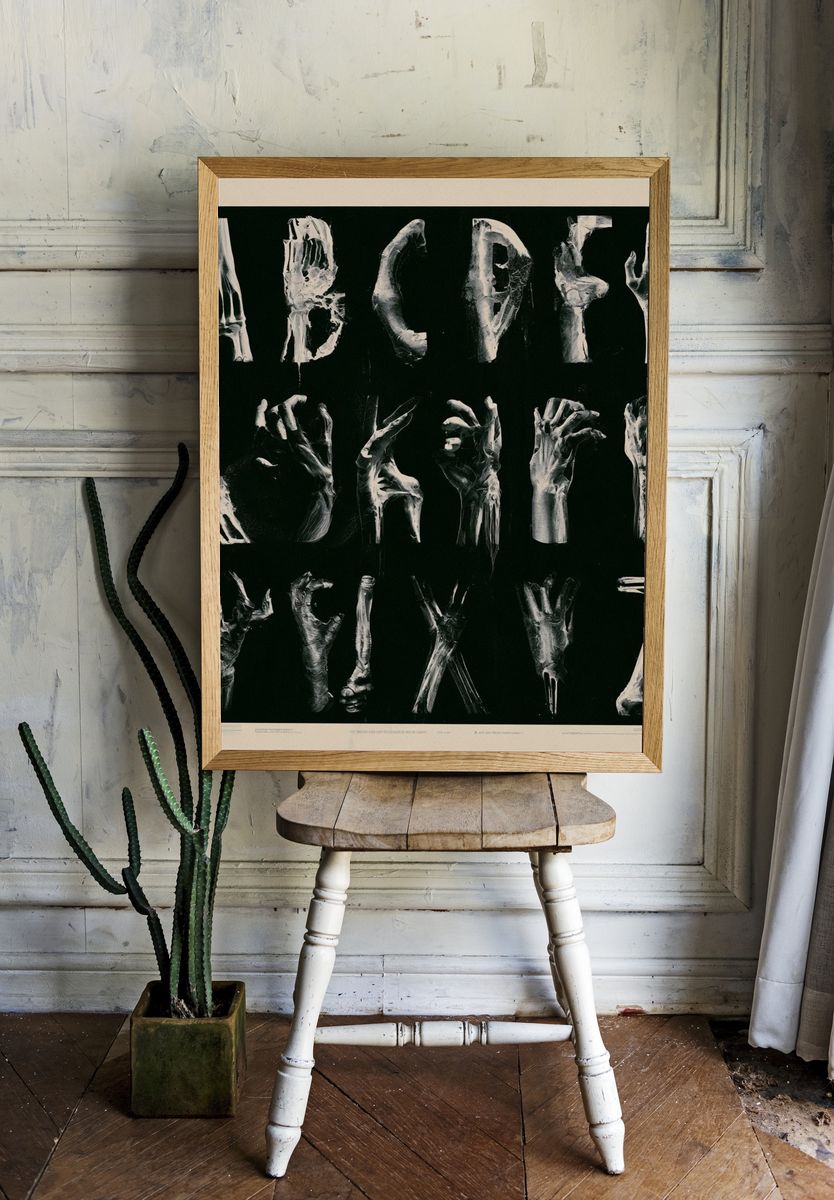 Anatomical Alphabet Typography Print. room preview