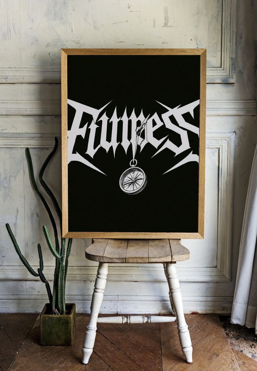 Flummox Gothic Typography Poster. room preview