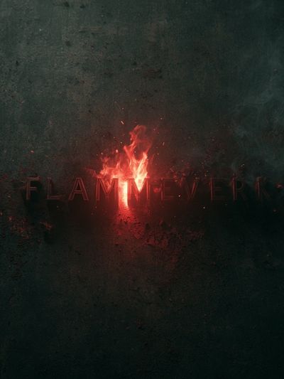 Flamewerk Dark Typography Poster.