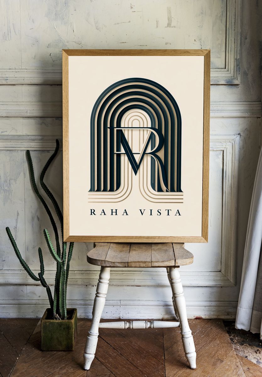 Raha Vista Typography Poster. room preview