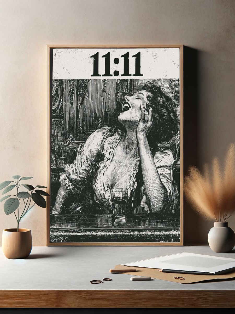 11:11 Vintage Typography Print. — room view 2