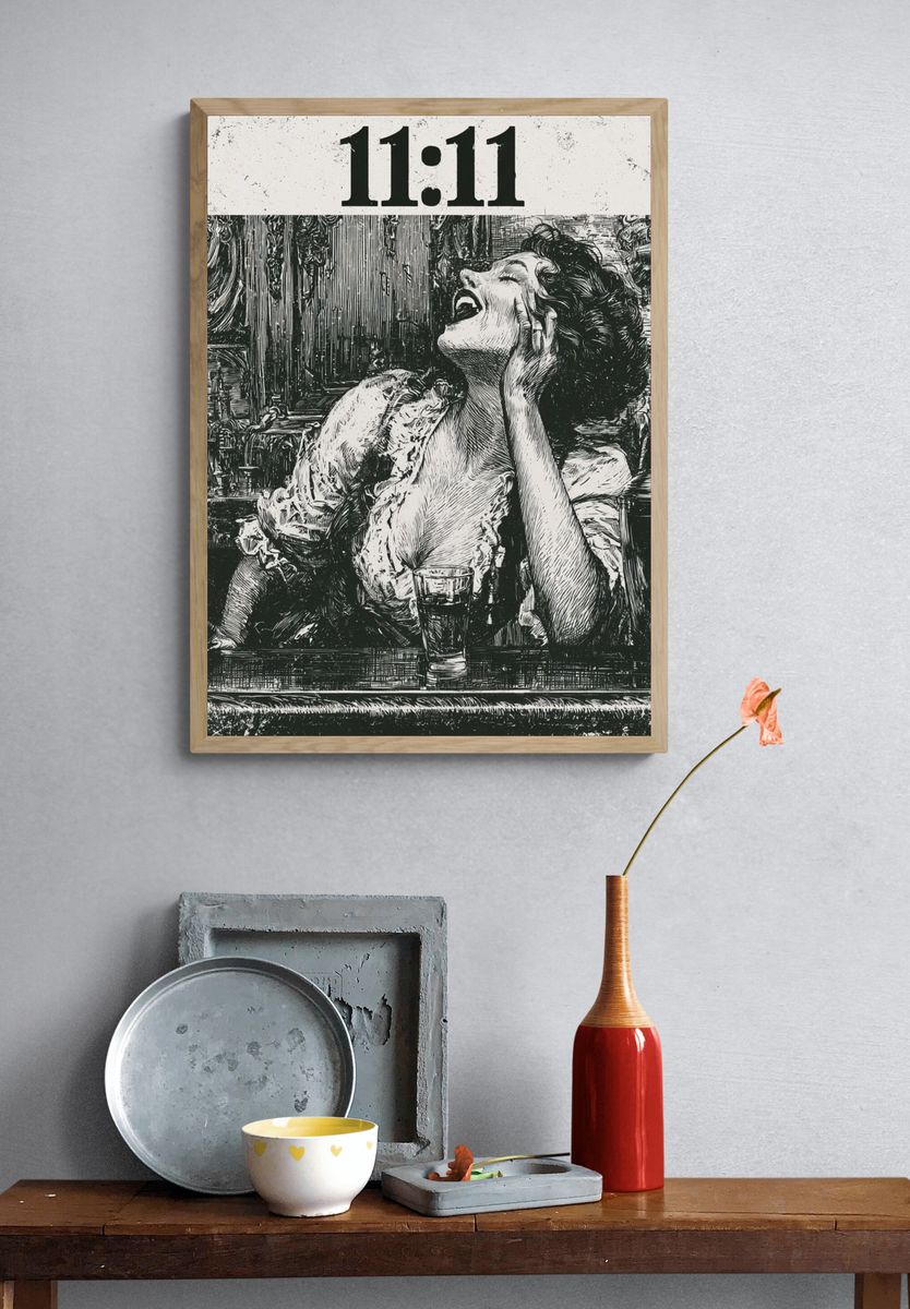 11:11 Vintage Typography Print. — room view 3