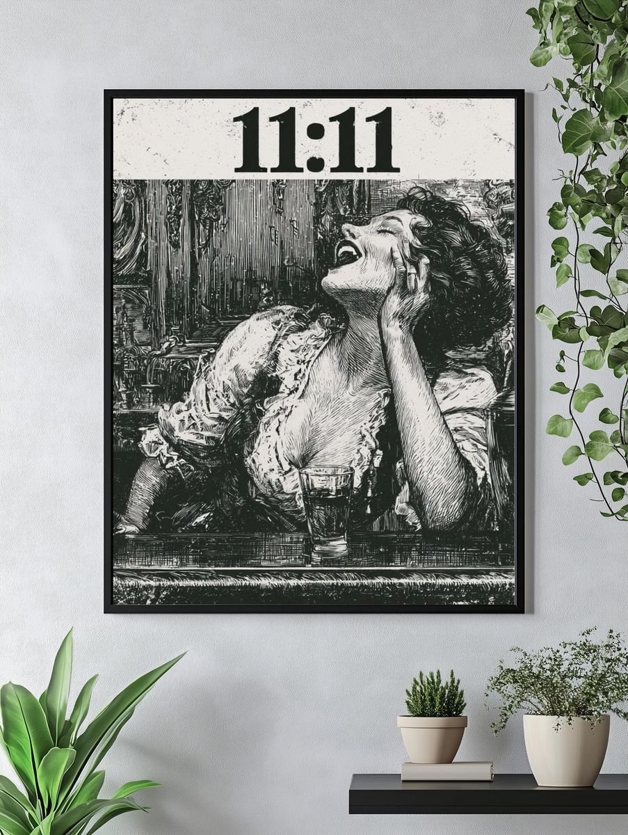 11:11 Vintage Typography Print. — room view 4